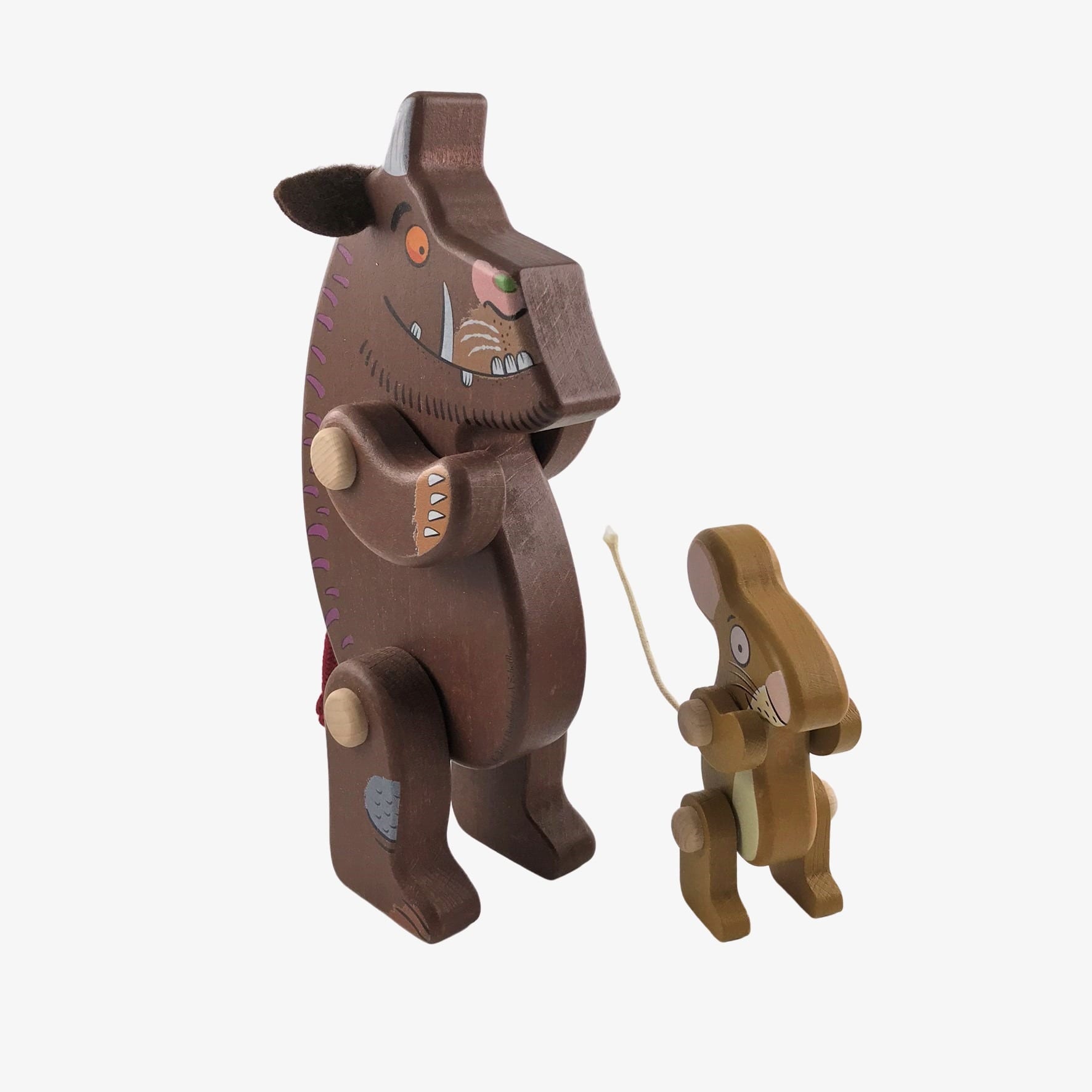 wooden gruffalo figures